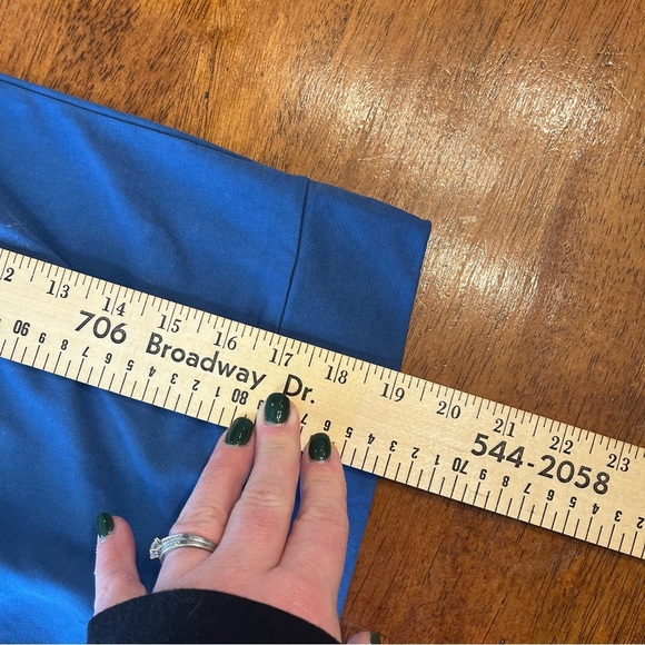 Blue women’s zyia twist front crop top t shirt reversible size medium - Picture 4 of 10